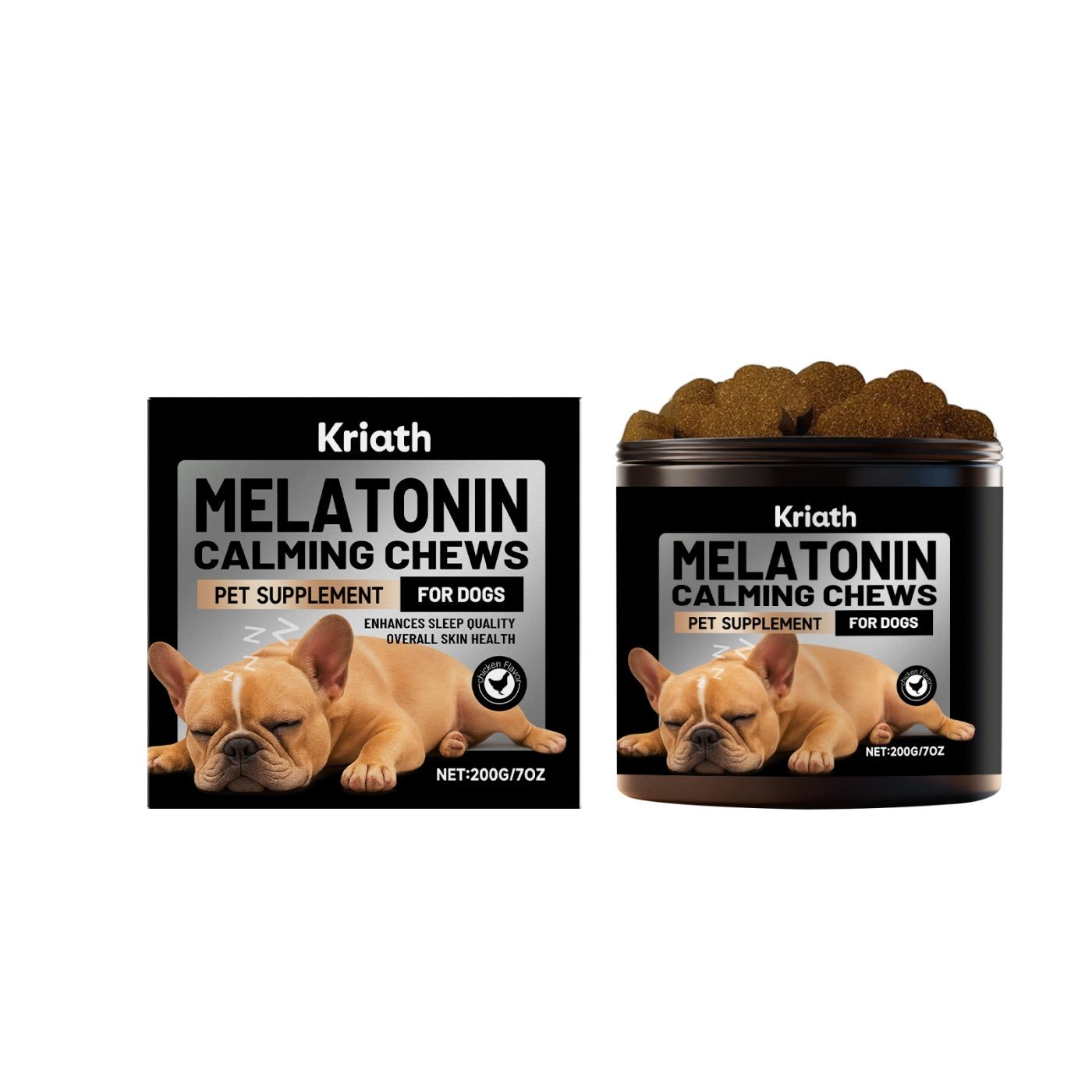 Melatonin Calming Chews for Dogs – Natural Relaxation & Sleep Support
